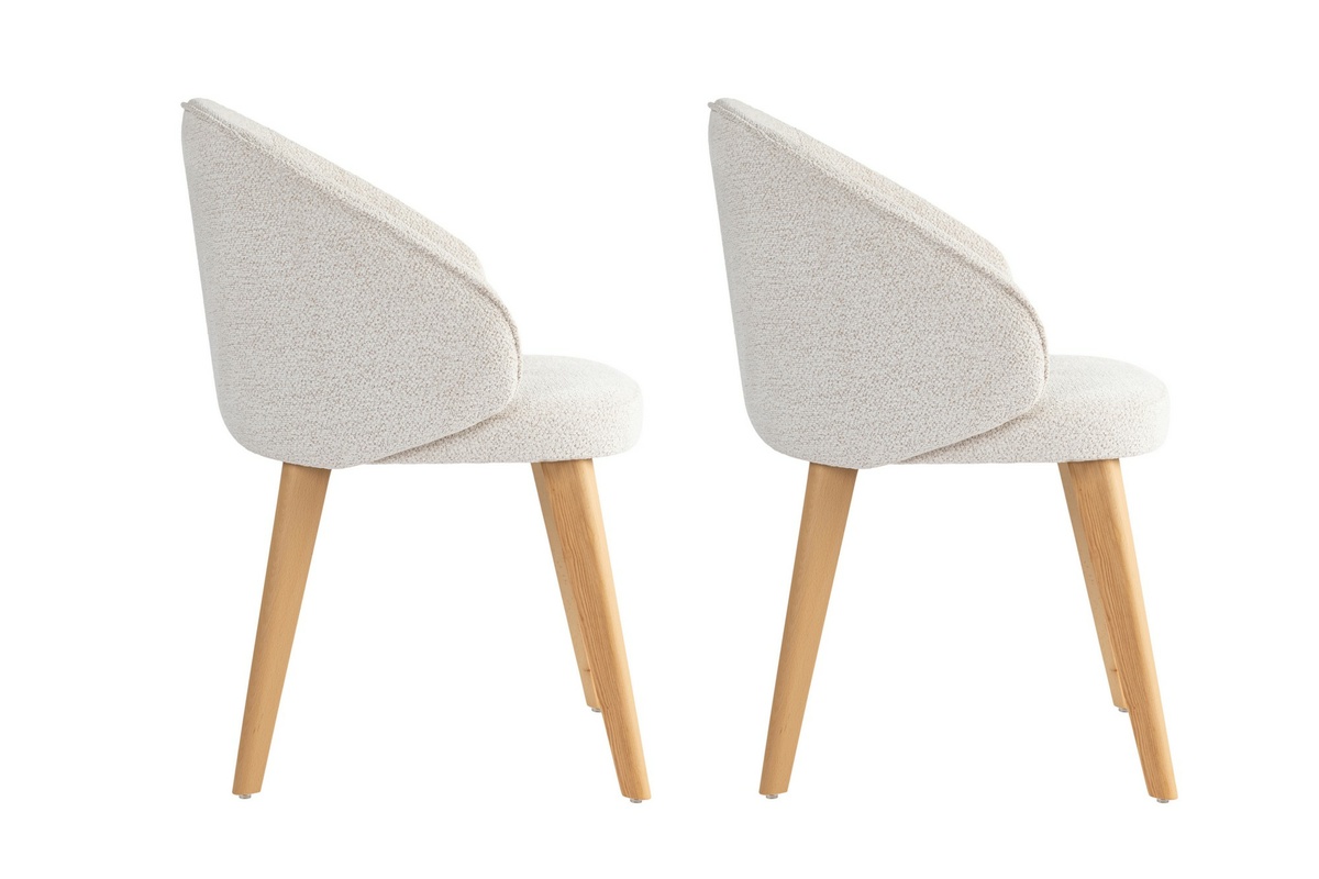Súprava jedálenských stoličiek Bentley White and Light Oak, 2 ks – Obrázok 3