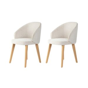 Súprava jedálenských stoličiek Bentley White and Light Oak, 2 ks