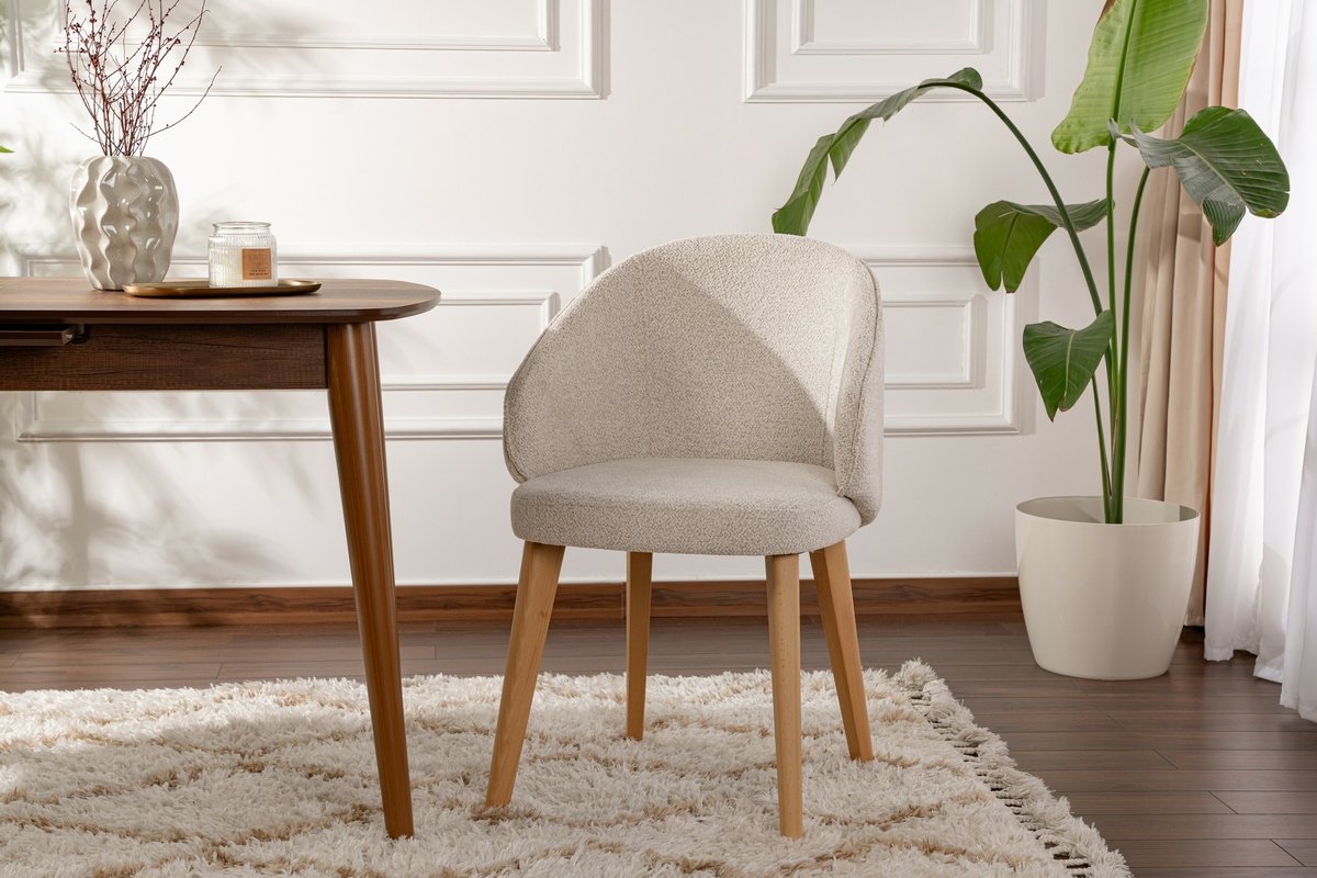 Súprava jedálenských stoličiek Bentley White and Light Oak, 2 ks – Obrázok 5