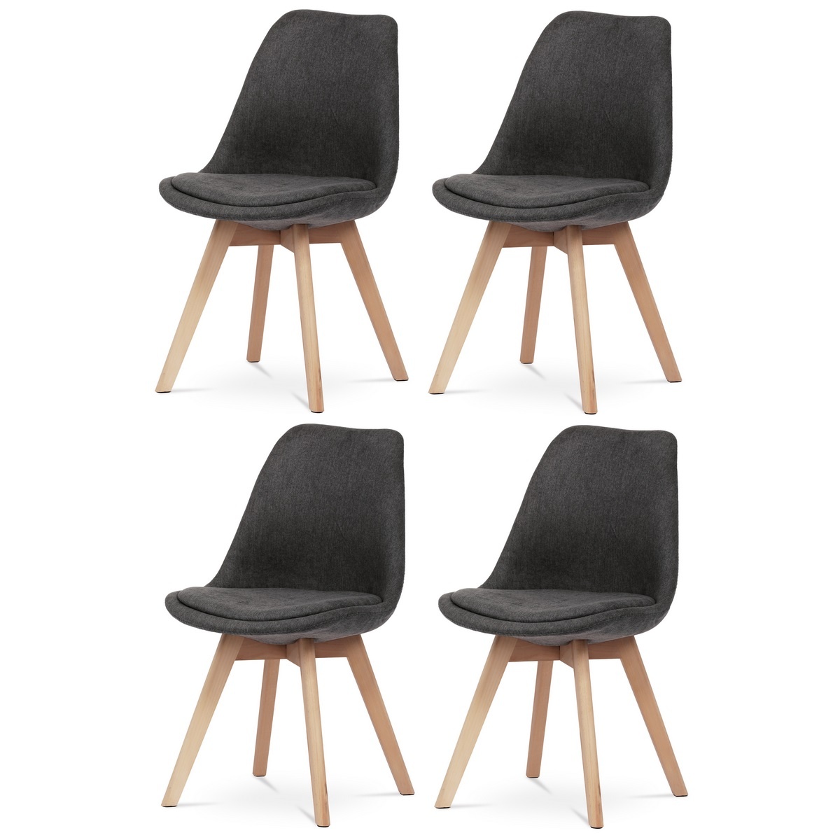 Súprava jedálenských stoličiek CT-751 GREY2, 4 ks