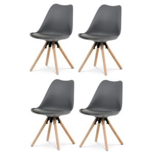 Súprava jedálenských stoličiek CT-762 GREY, 4 ks