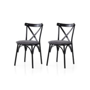 Súprava jedálenských stoličiek Ekol Anthracite and Black, 2 ks