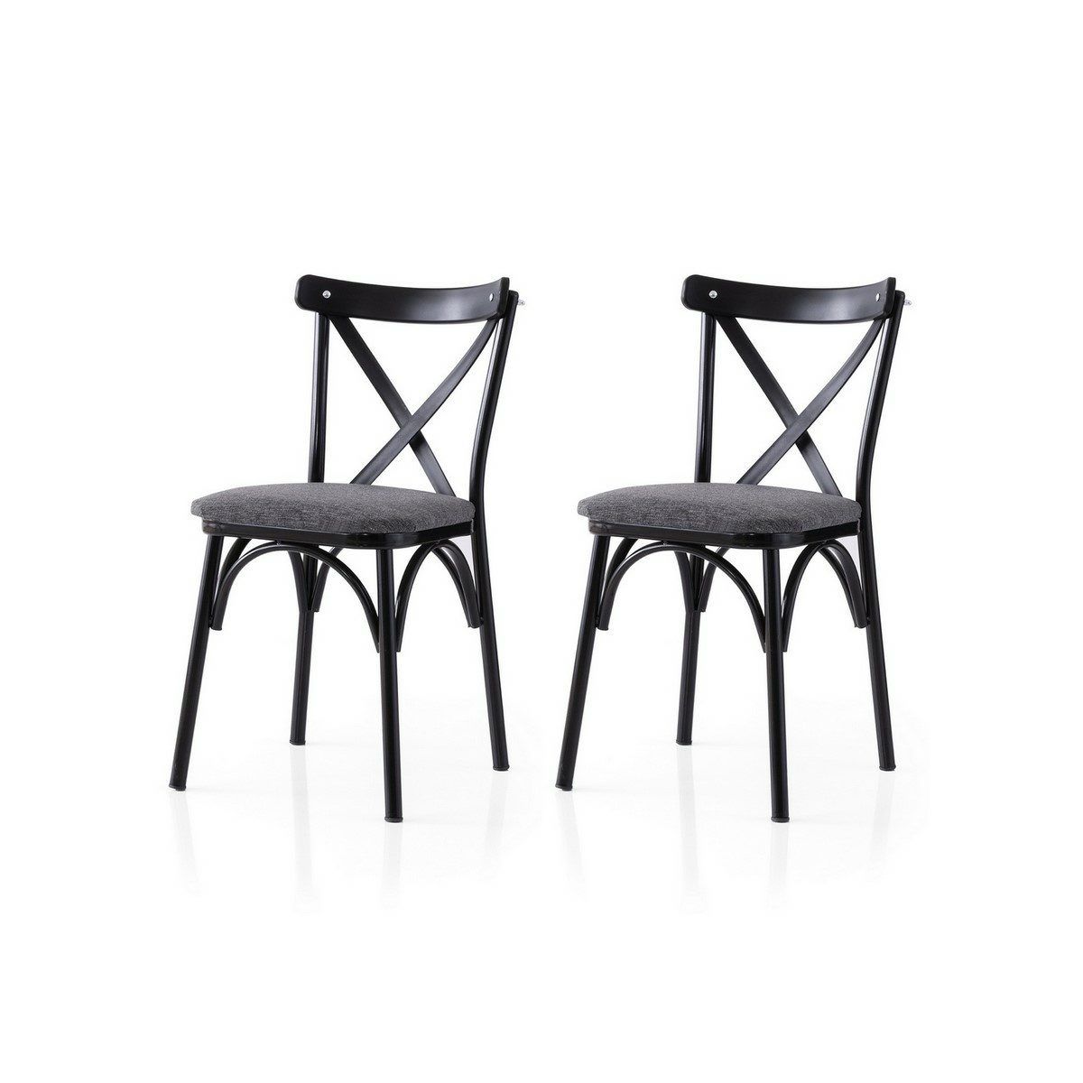 Súprava jedálenských stoličiek Ekol Anthracite and Black, 2 ks