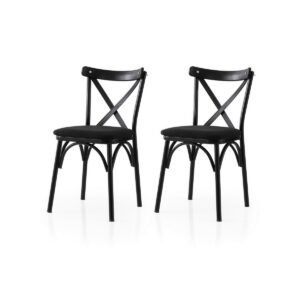 Súprava jedálenských stoličiek Ekol Black and Black, 2 ks