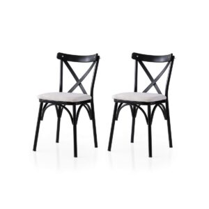 Súprava jedálenských stoličiek Ekol White and Black, 2 ks