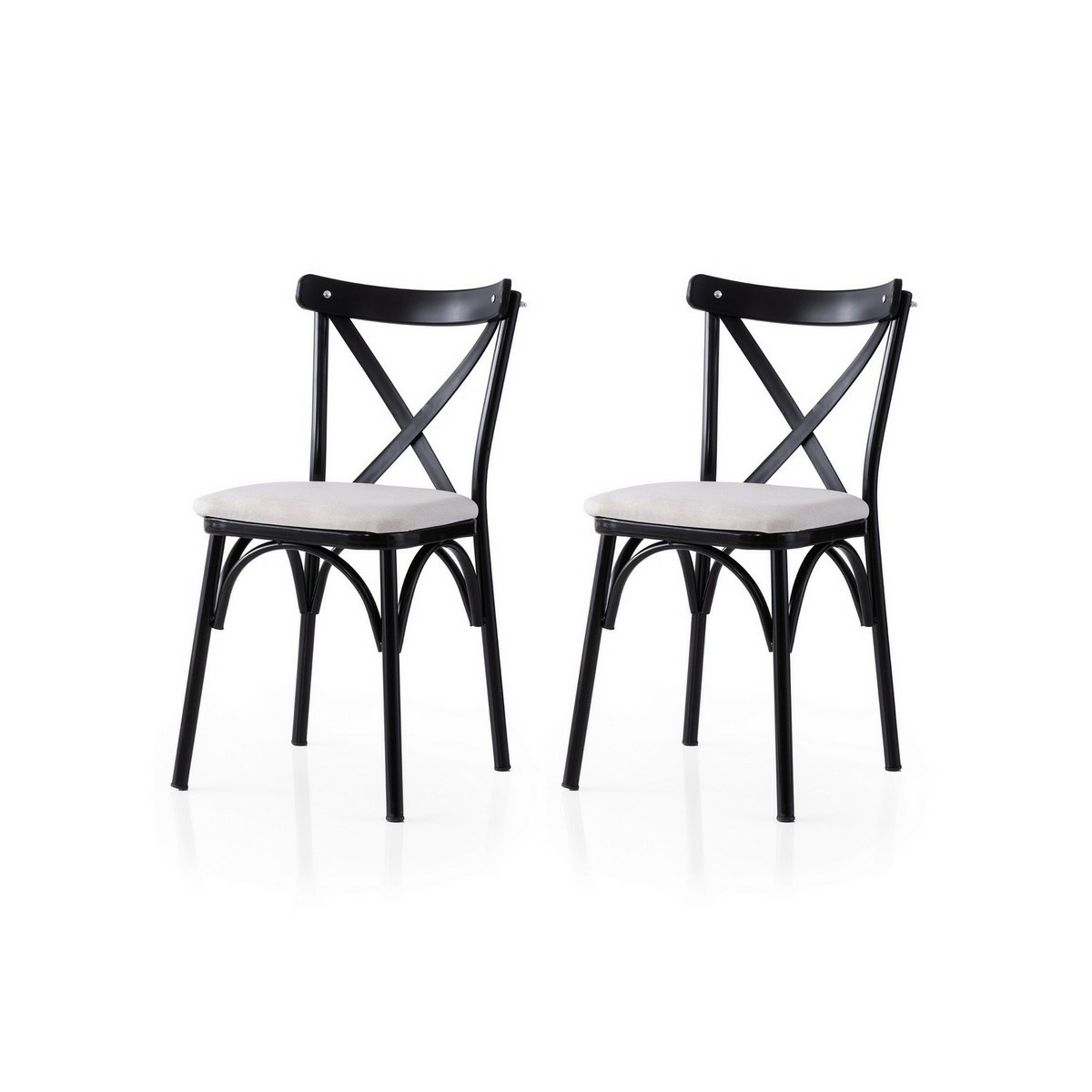 Súprava jedálenských stoličiek Ekol White and Black, 2 ks