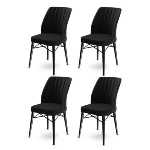 Súprava jedálenských stoličiek Flex Black, 4 ks