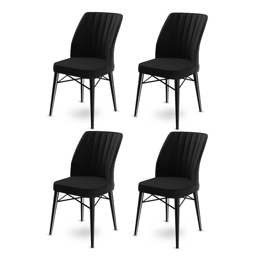Súprava jedálenských stoličiek Flex Black, 4 ks