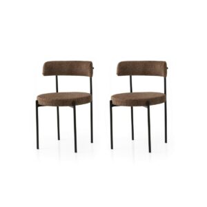 Súprava jedálenských stoličiek Gini Brown and Black, 2 ks