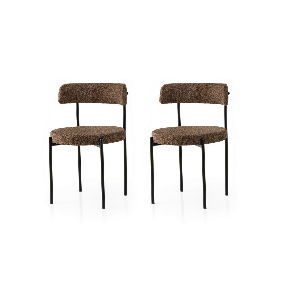 Súprava jedálenských stoličiek Gini Brown and Black, 2 ks