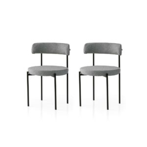 Súprava jedálenských stoličiek Gini Dark Grey and Black, 2 ks