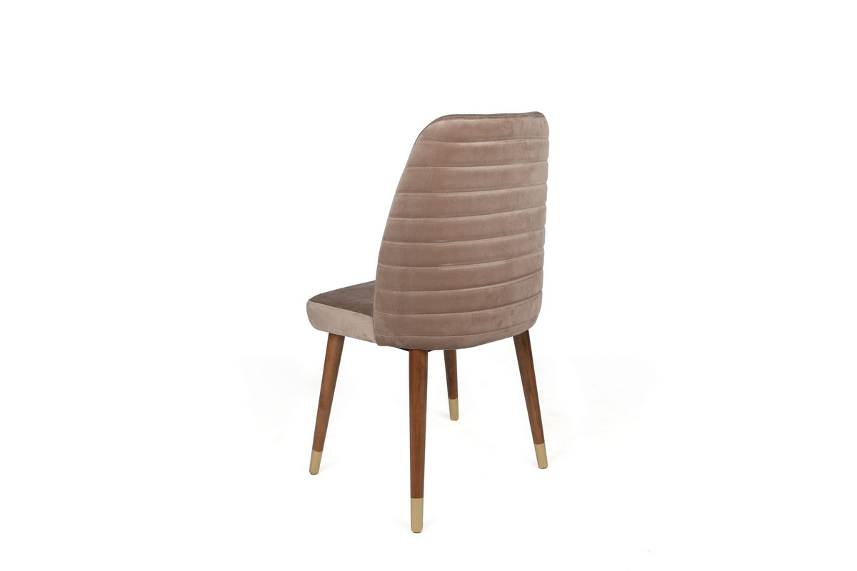 Súprava jedálenských stoličiek Hugo Beige and Walnut, 4 ks – Obrázok 4