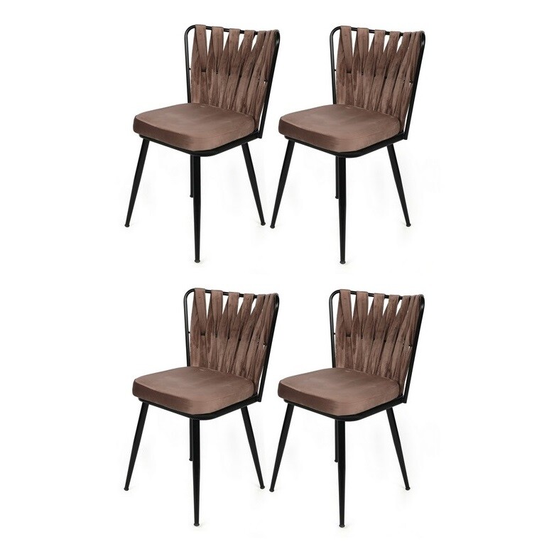 Súprava jedálenských stoličiek Kusakli Light Brown, 4 ks, 4 ks
