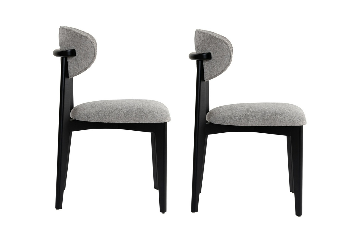 Súprava jedálenských stoličiek Lionte Grey and Black, 2 ks – Obrázok 2