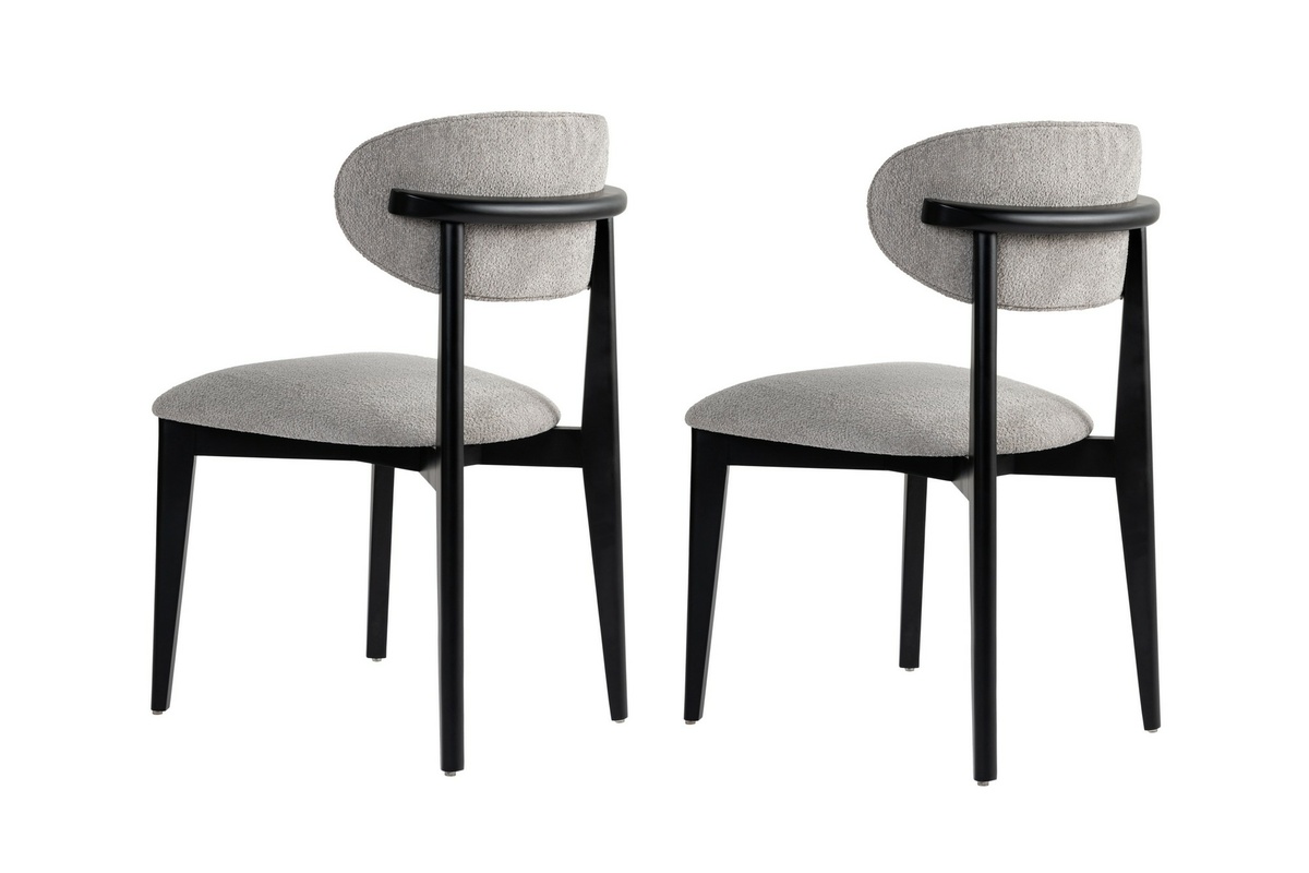 Súprava jedálenských stoličiek Lionte Grey and Black, 2 ks – Obrázok 3