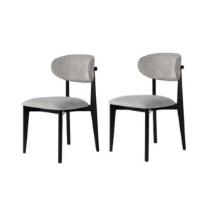 Súprava jedálenských stoličiek Lionte Grey and Black, 2 ks