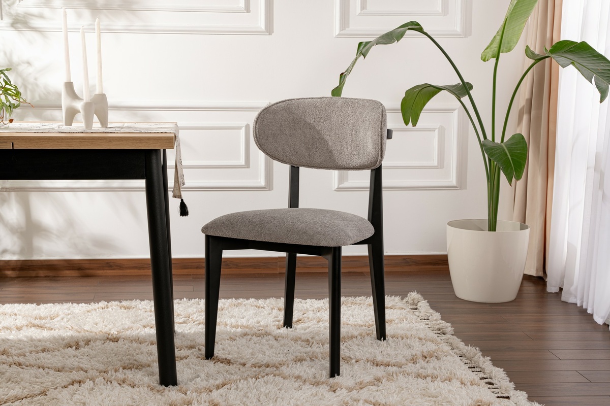 Súprava jedálenských stoličiek Lionte Grey and Black, 2 ks – Obrázok 5