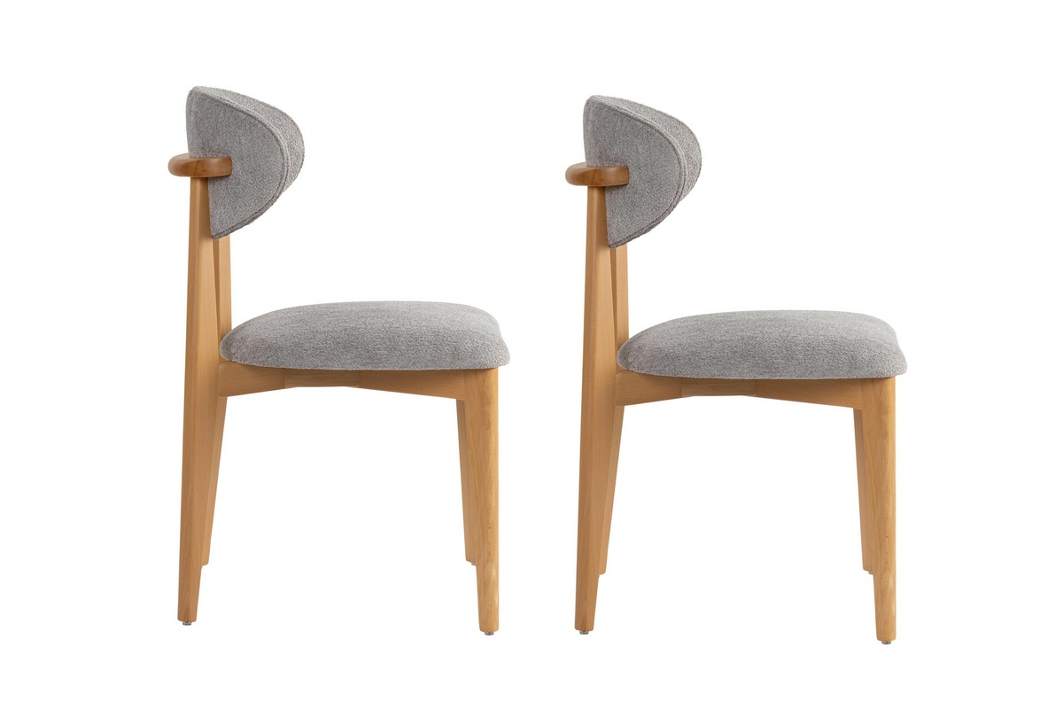 Súprava jedálenských stoličiek Lionte Grey and Light Oak, 2 ks – Obrázok 2