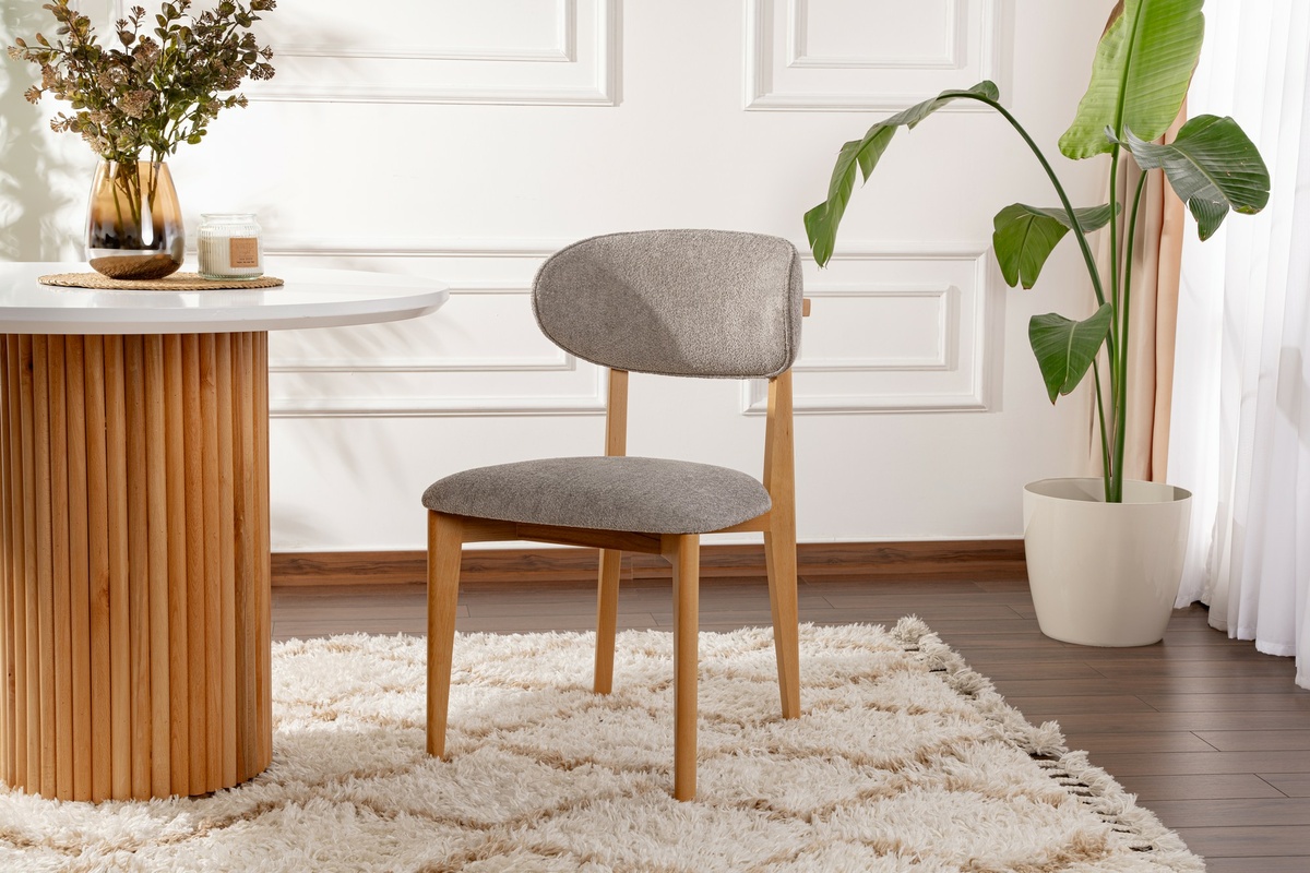Súprava jedálenských stoličiek Lionte Grey and Light Oak, 2 ks – Obrázok 5