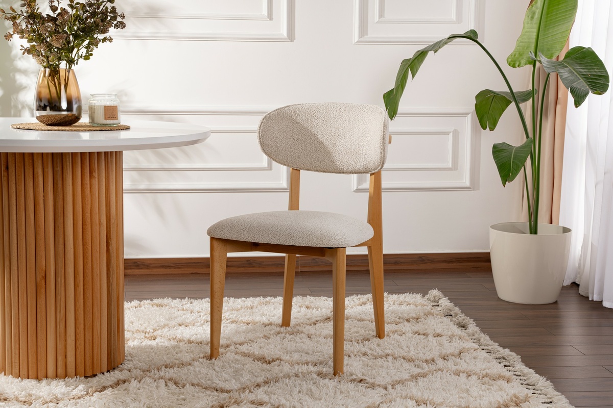 Súprava jedálenských stoličiek Lionte White and Light Oak, 2 ks – Obrázok 5