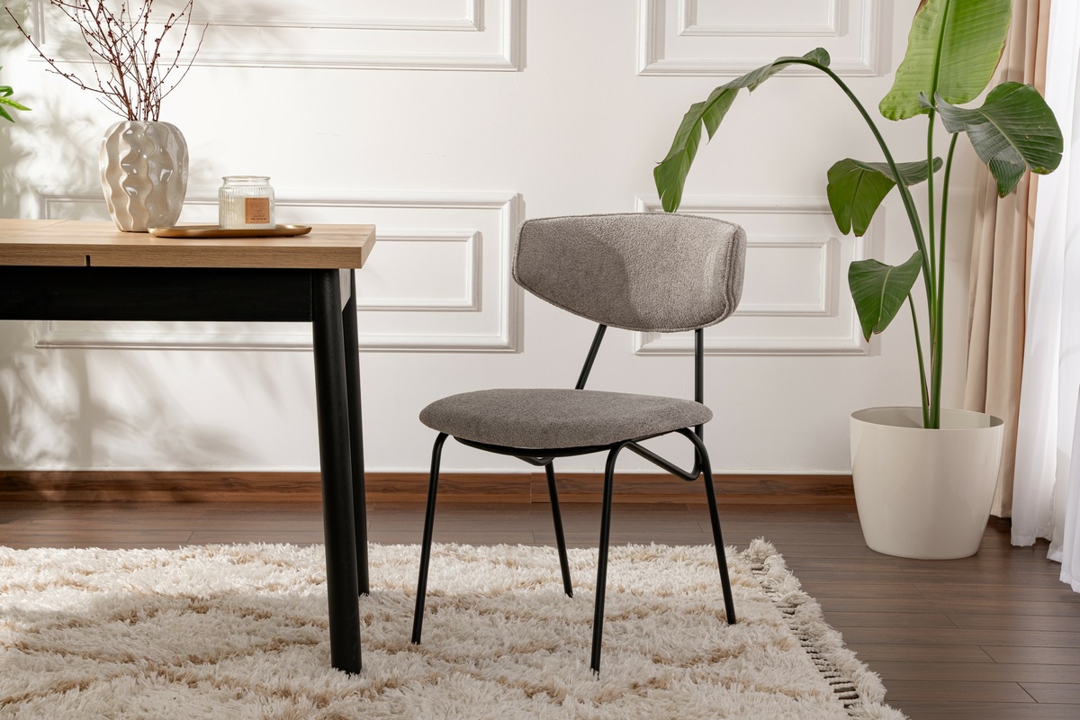 Súprava jedálenských stoličiek Nancy Grey and Black, 2 ks – Obrázok 4