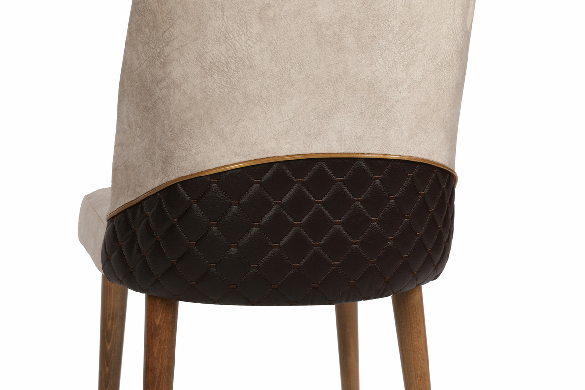 Súprava jedálenských stoličiek Nova Cream and Walnut, 2 ks, 2 ks – Obrázok 4