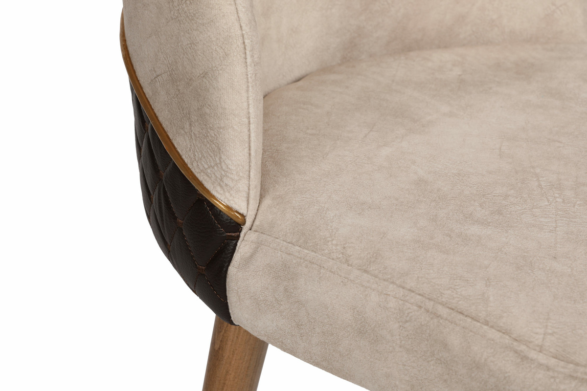 Súprava jedálenských stoličiek Nova Cream and Walnut, 2 ks, 2 ks – Obrázok 5