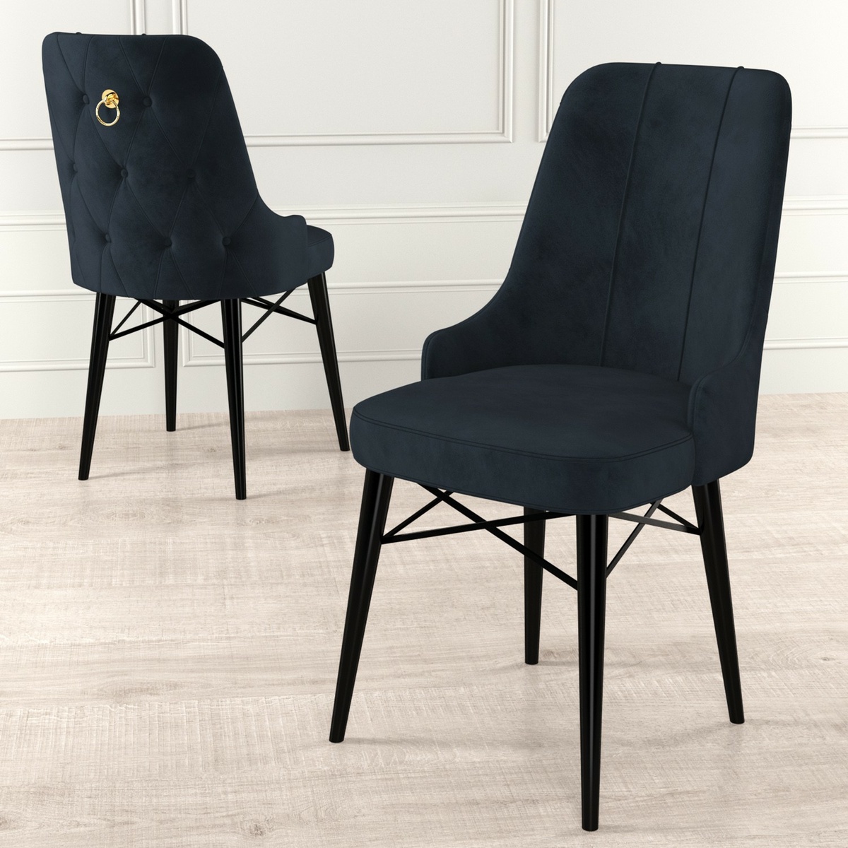 Súprava jedálenských stoličiek Pare Anthracite and Black, 4 ks, 4 ks – Obrázok 2