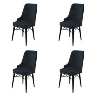 Súprava jedálenských stoličiek Pare Anthracite and Black, 4 ks, 4 ks