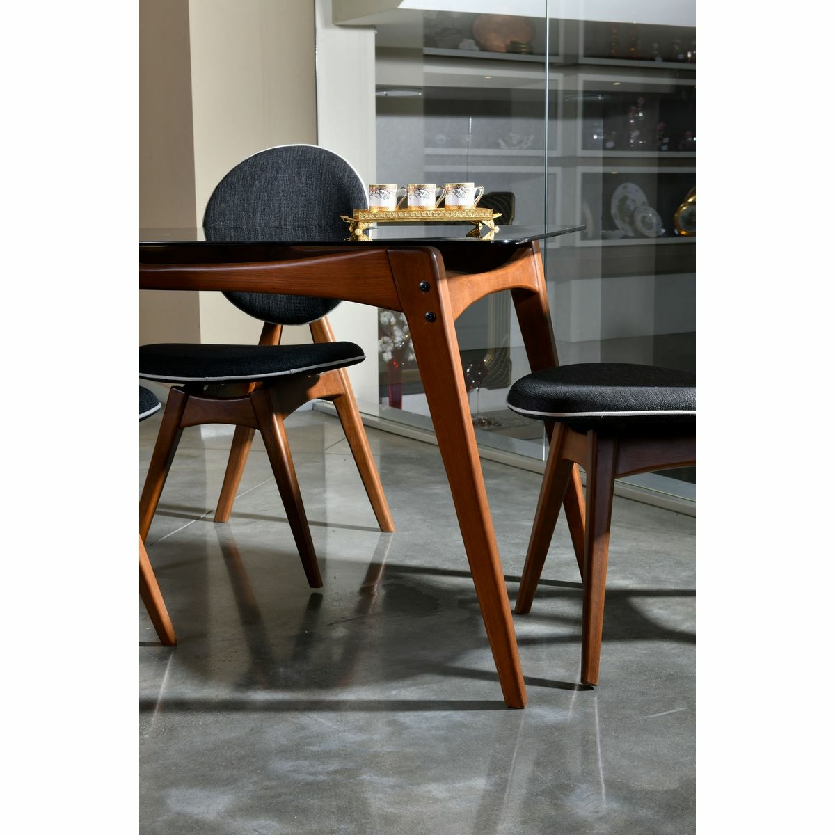 Súprava jedálenských stoličiek Touch Anthracite and Walnut, 2 ks – Obrázok 3