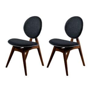 Súprava jedálenských stoličiek Touch Anthracite and Walnut, 2 ks