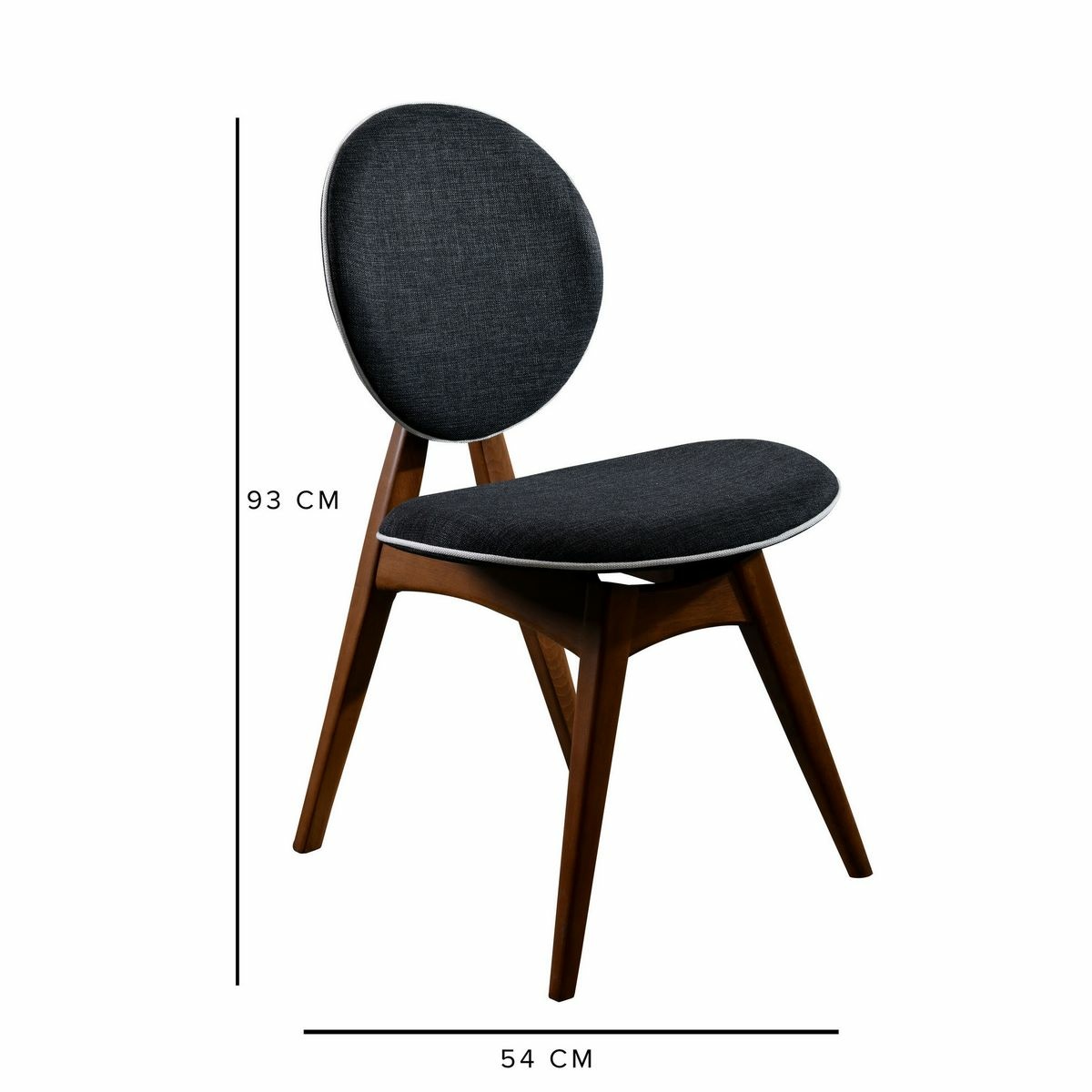 Súprava jedálenských stoličiek Touch Anthracite and Walnut, 2 ks – Obrázok 5