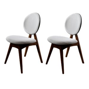 Súprava jedálenských stoličiek Touch Cream and Walnut, 2 ks