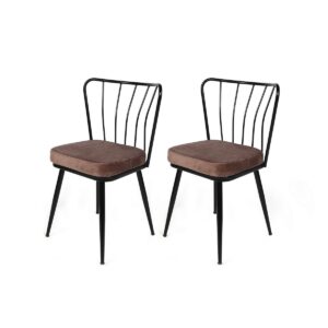 Súprava jedálenských stoličiek Yildiz Light Brown and Black, 2 ks, 2 ks