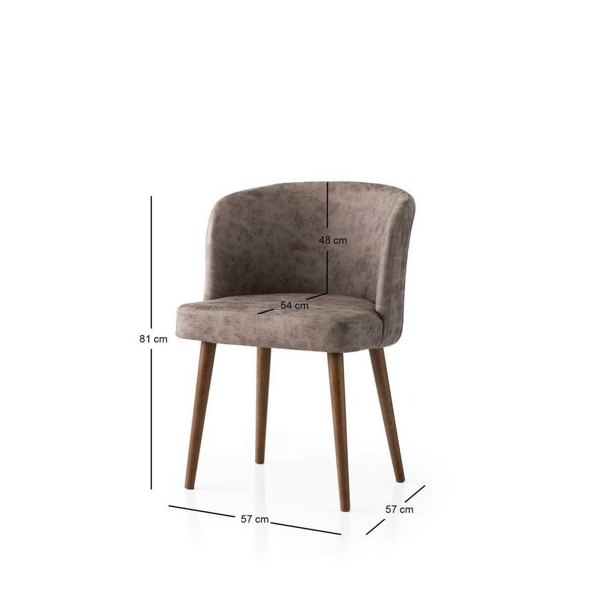Súprava jedálenských stoličiek Zen Mink and Black, 4 ks – Obrázok 3