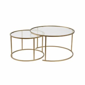Súprava konferenčných stolíkov Aurum Gold 80 cm, 2 ks