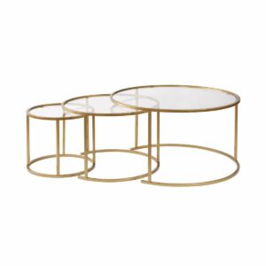 Súprava konferenčných stolíkov Aurum Gold 80 cm, 3 ks