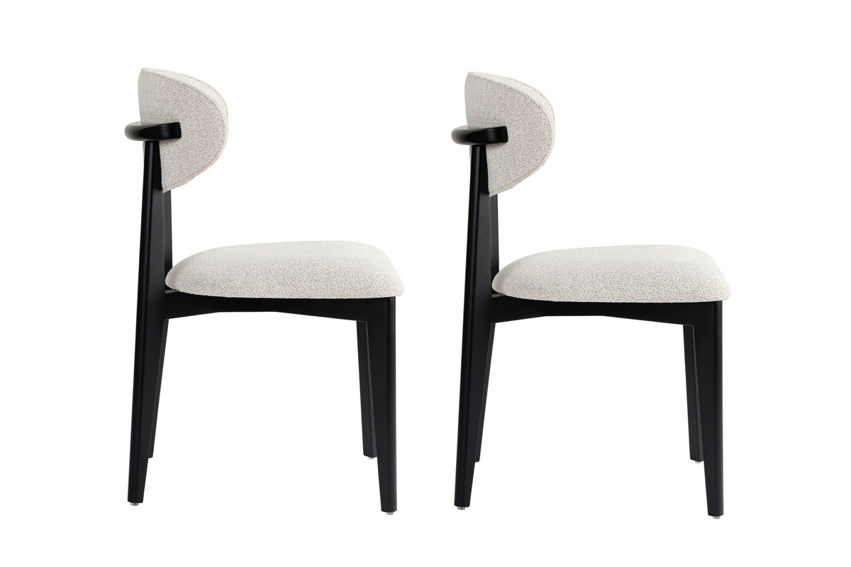Súrpava jedálenských stoličiek Lionte White and Black, 2 ks – Obrázok 2