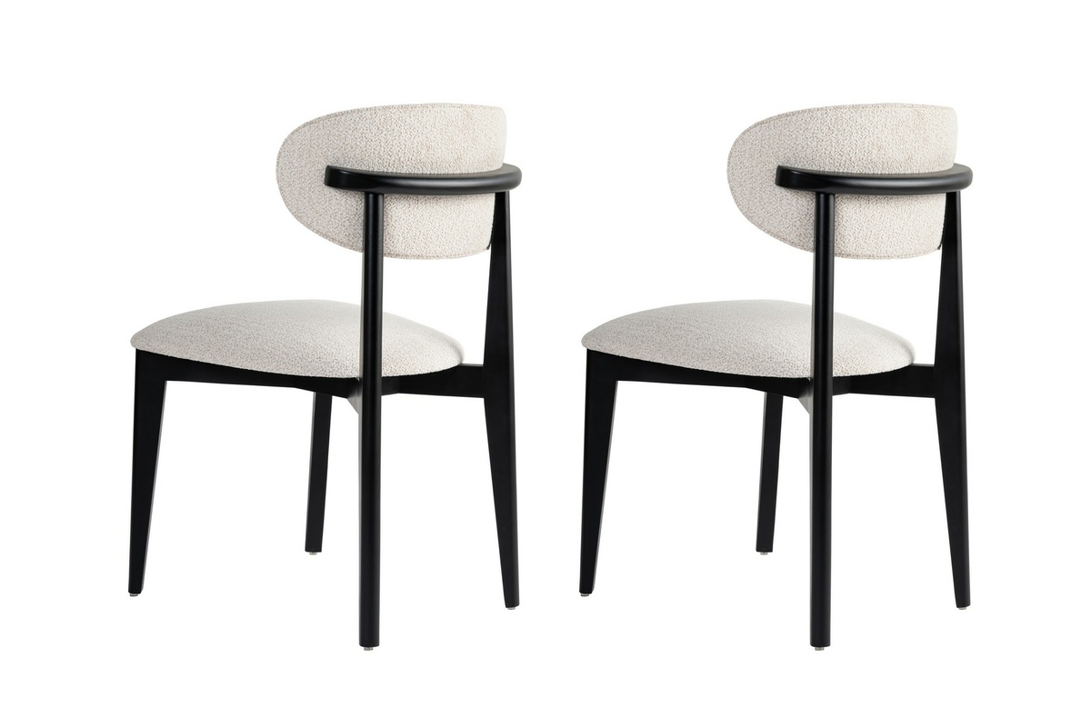 Súrpava jedálenských stoličiek Lionte White and Black, 2 ks – Obrázok 3