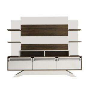 Televízna stena Delpi Walnut and White