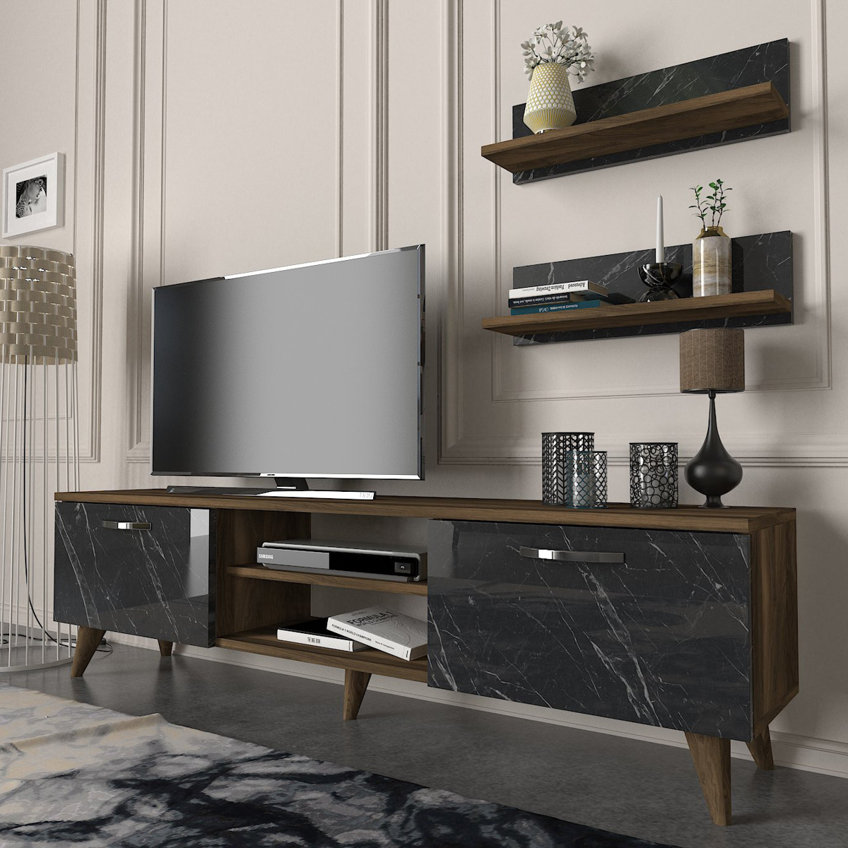 Televízny stolík Ayden Marble – Obrázok 2