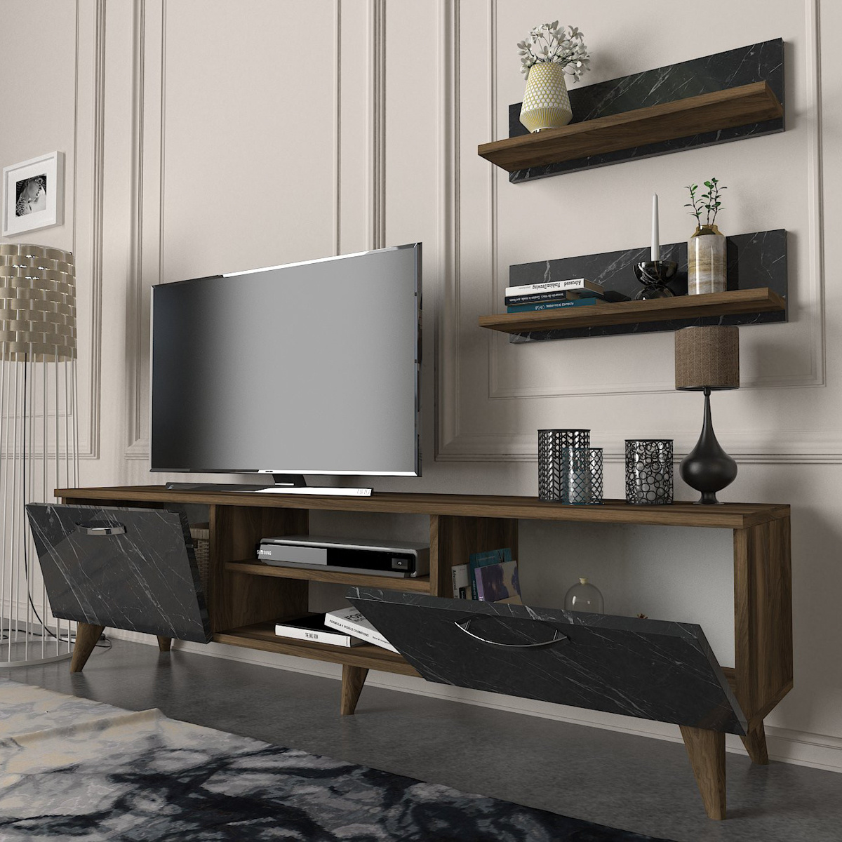 Televízny stolík Ayden Marble – Obrázok 4