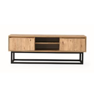 Televízny stolík Belinda Pine and Black II, L