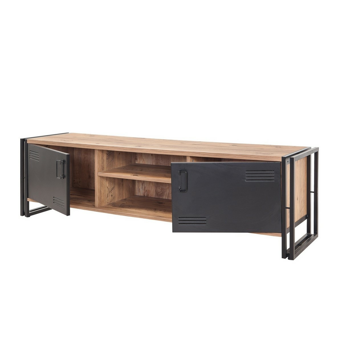 Televízny stolík Cosmo Rex v prevedení AtlanticPine and Black – Obrázok 3