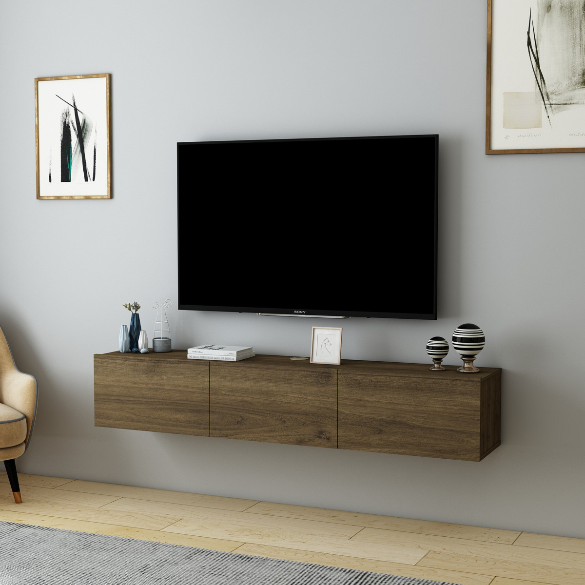 Televízny stolík Denby Walnut – Obrázok 2