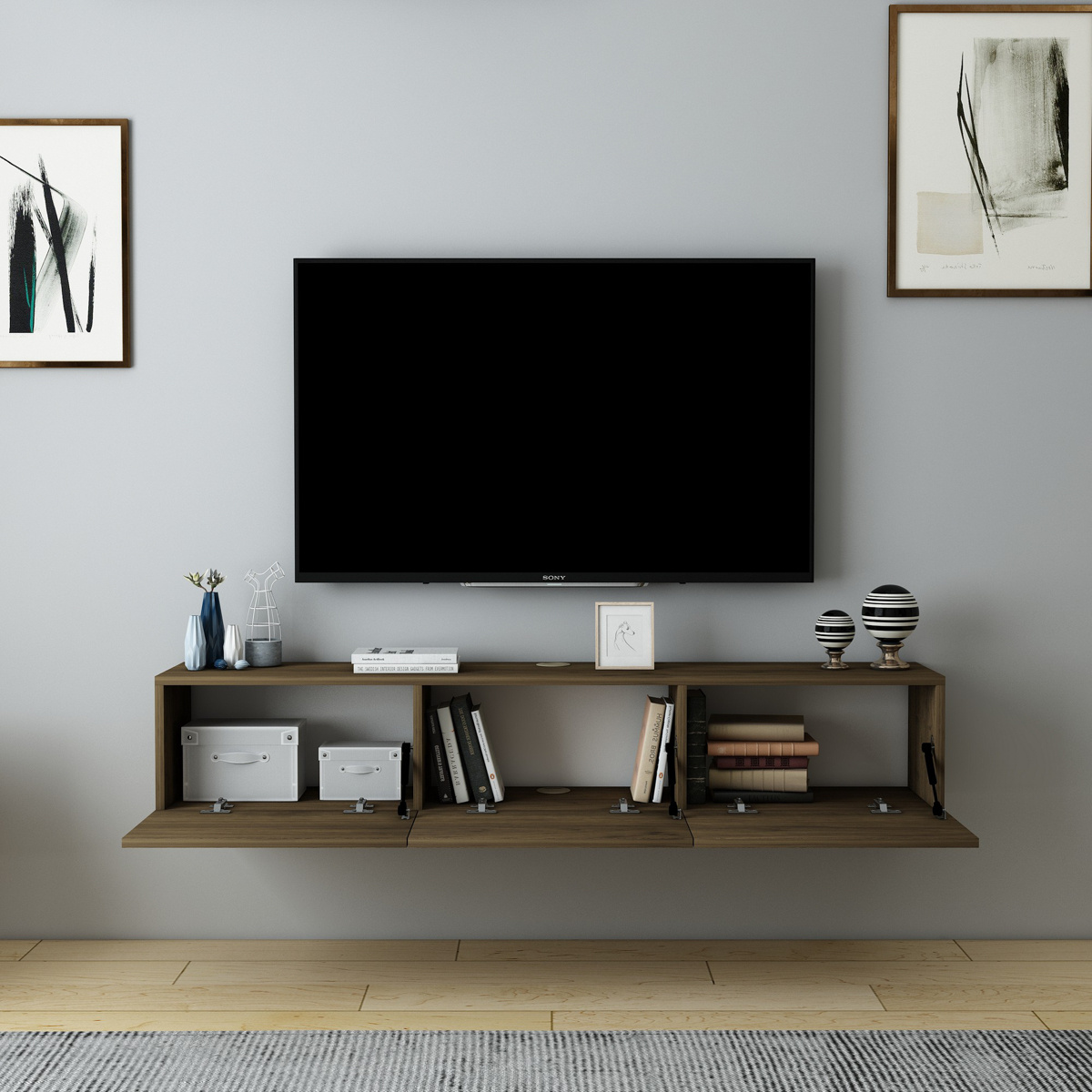 Televízny stolík Denby Walnut – Obrázok 3