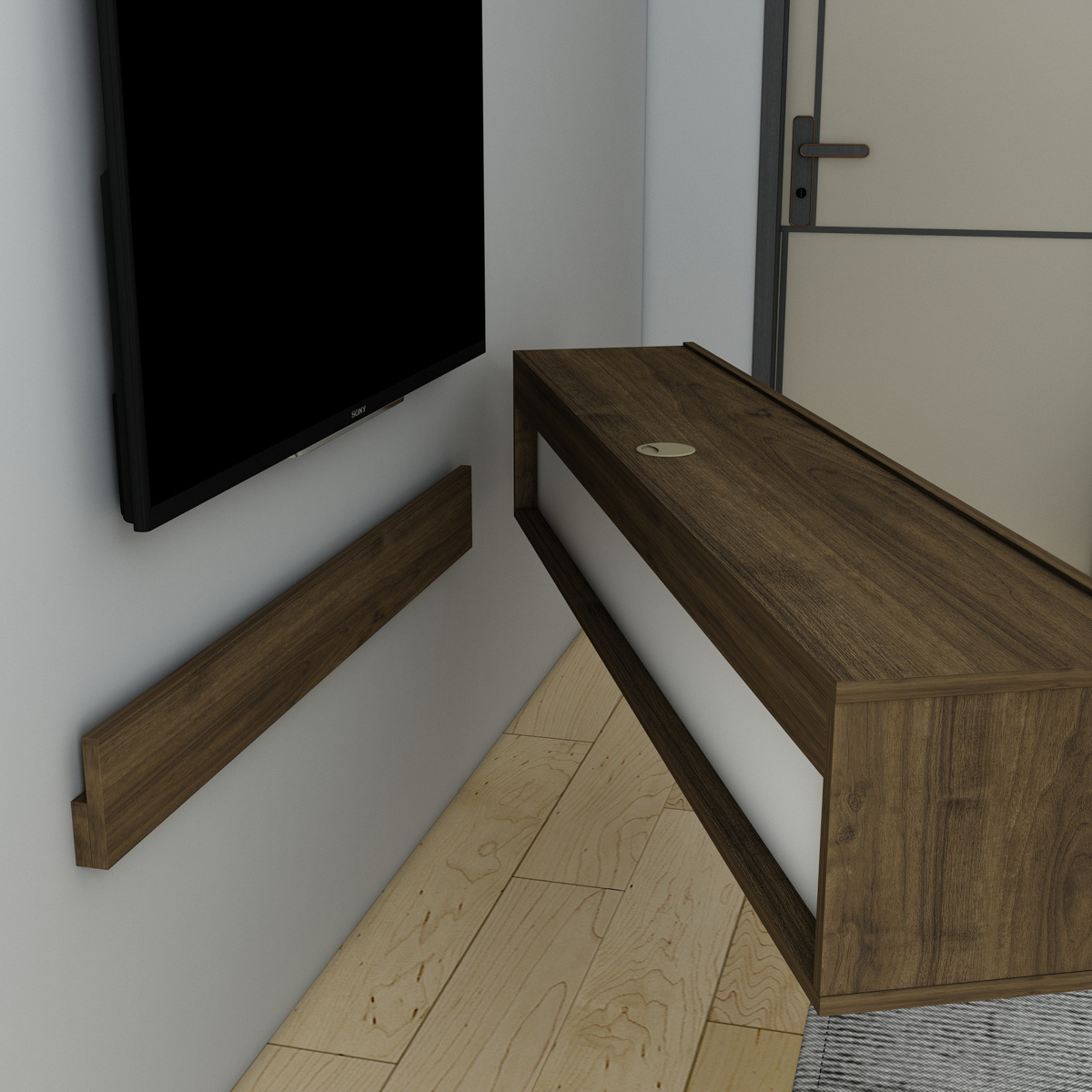Televízny stolík Denby Walnut – Obrázok 4