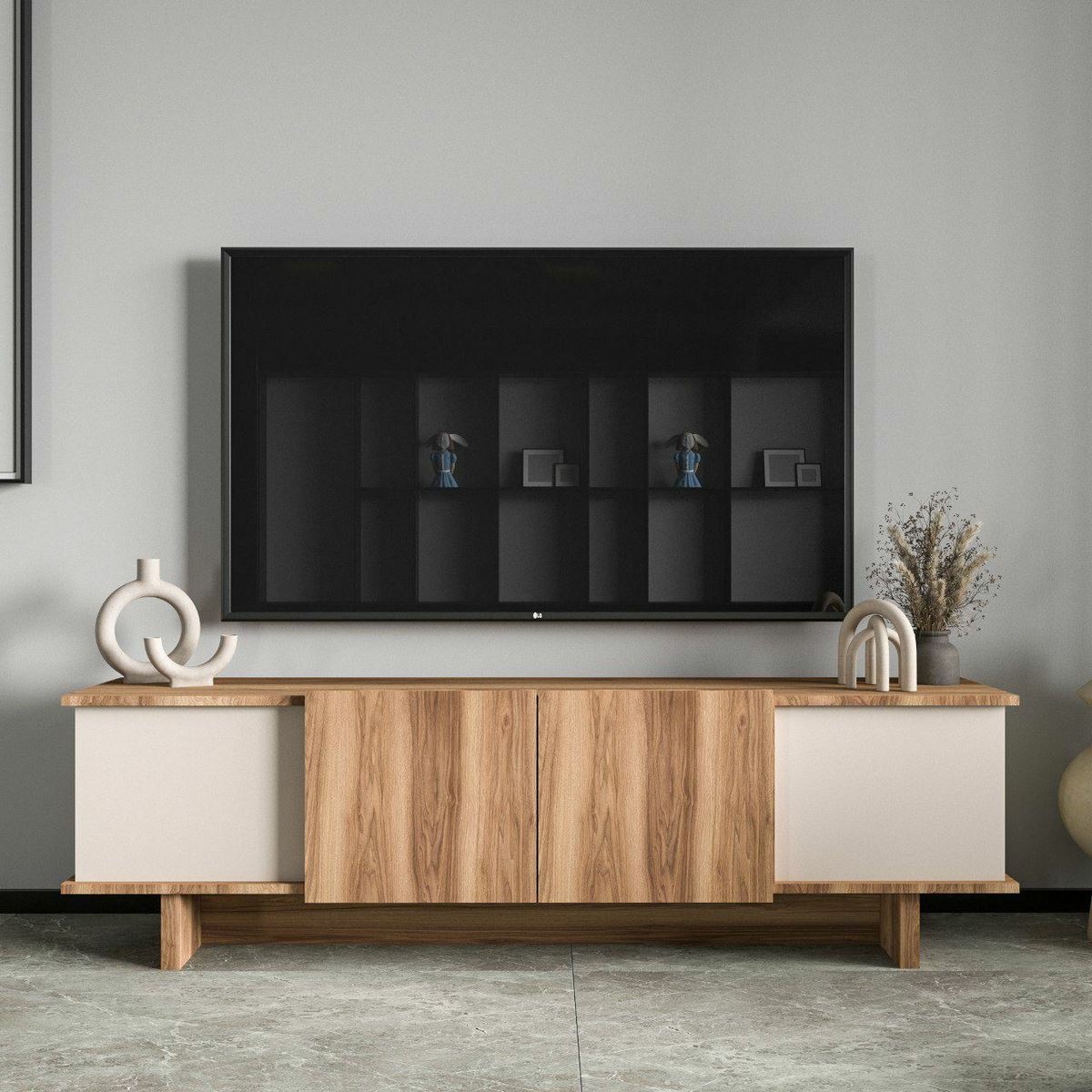 Televízny stolík Diana Beige and Walnut