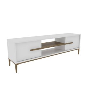 Televízny stolík Eslem White and Walnut