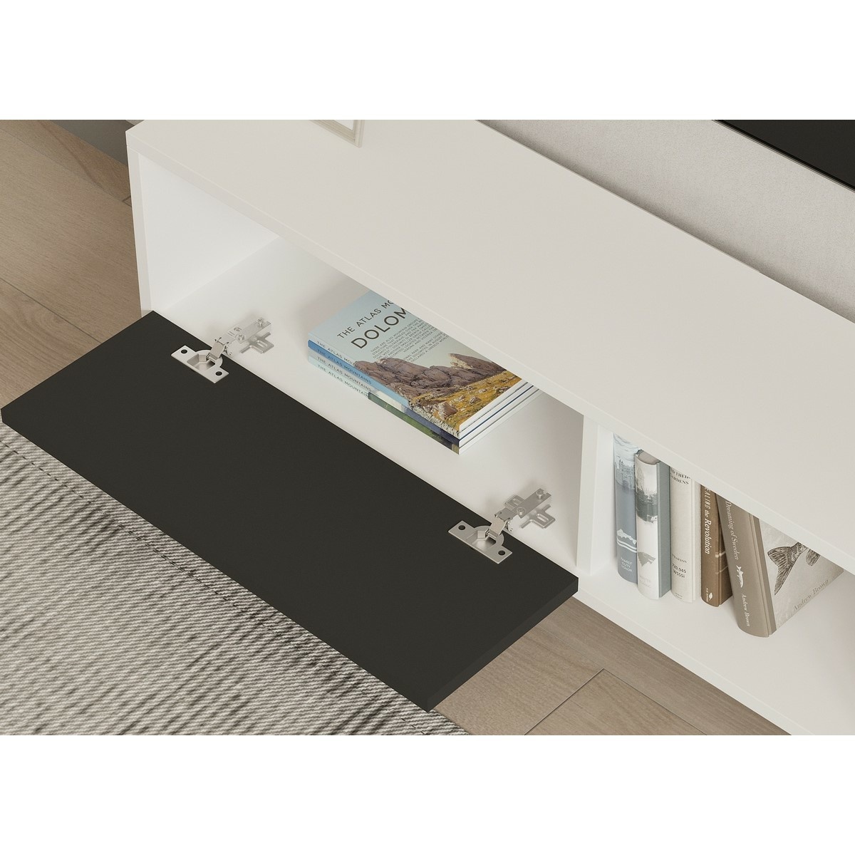 Televízny stolík Funda Anthracite and White – Obrázok 3